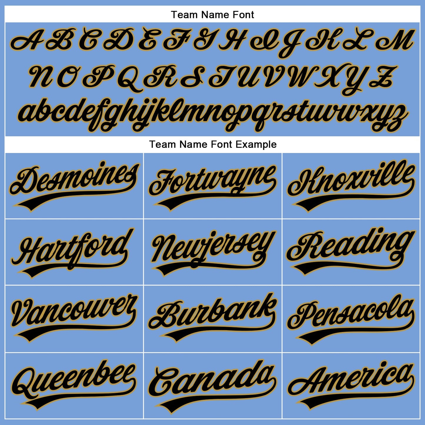 Custom Powder Blue Black Pinstripe Old Gold Authentic Baseball Jersey view 4