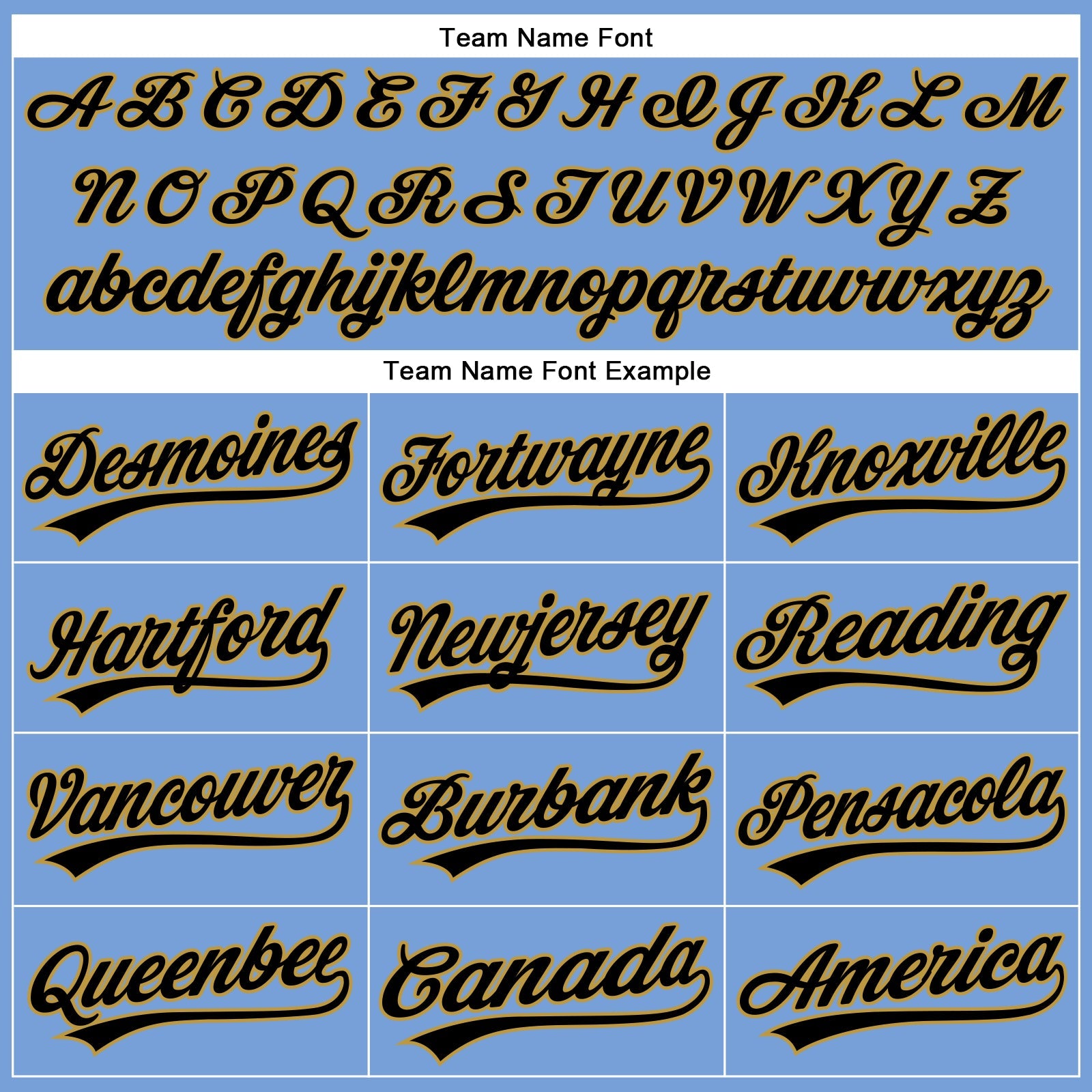 Custom Powder Blue Black Pinstripe Old Gold Authentic Baseball Jersey view 4