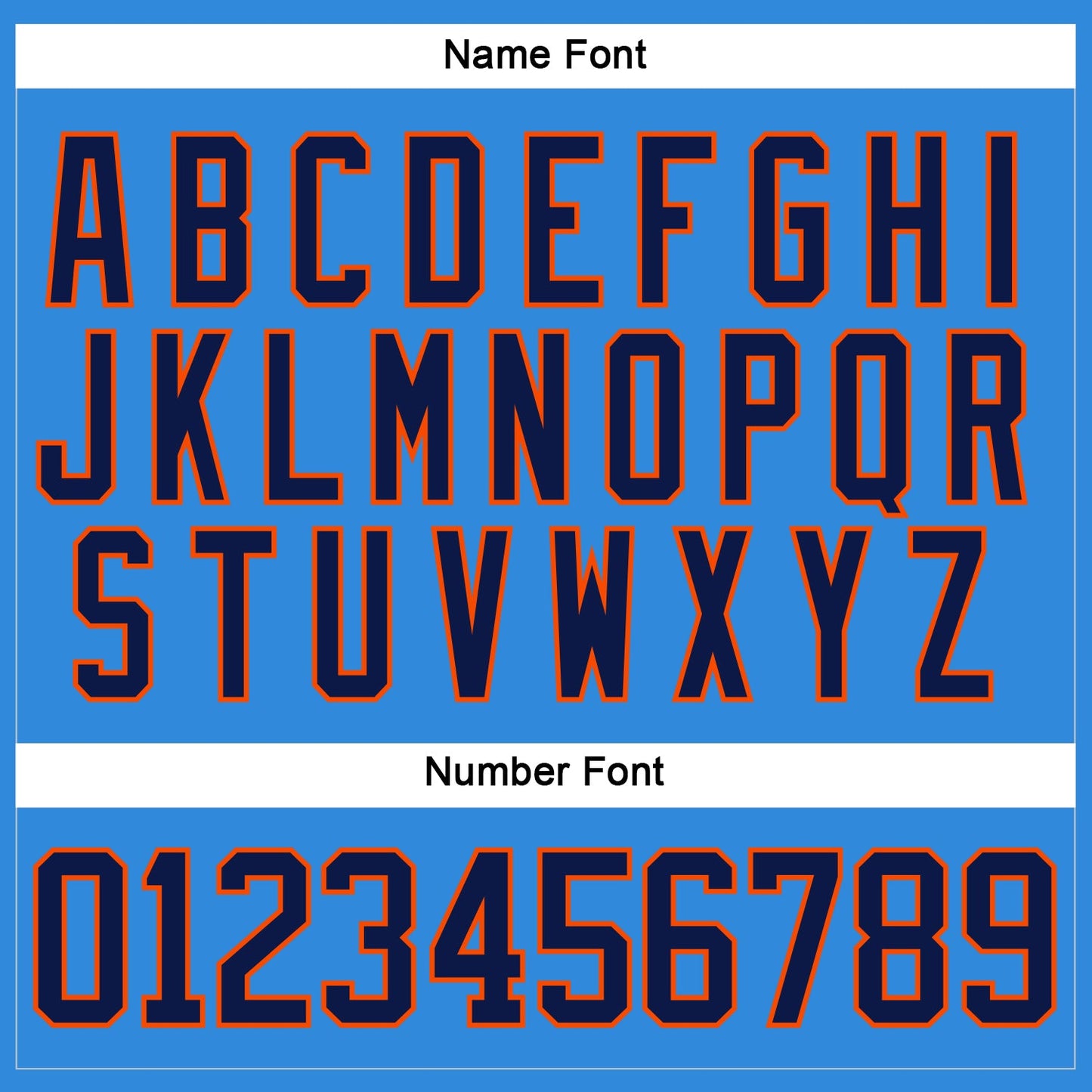 Custom Sky Blue Navy-Orange Hockey Lace Neck Jersey view 5