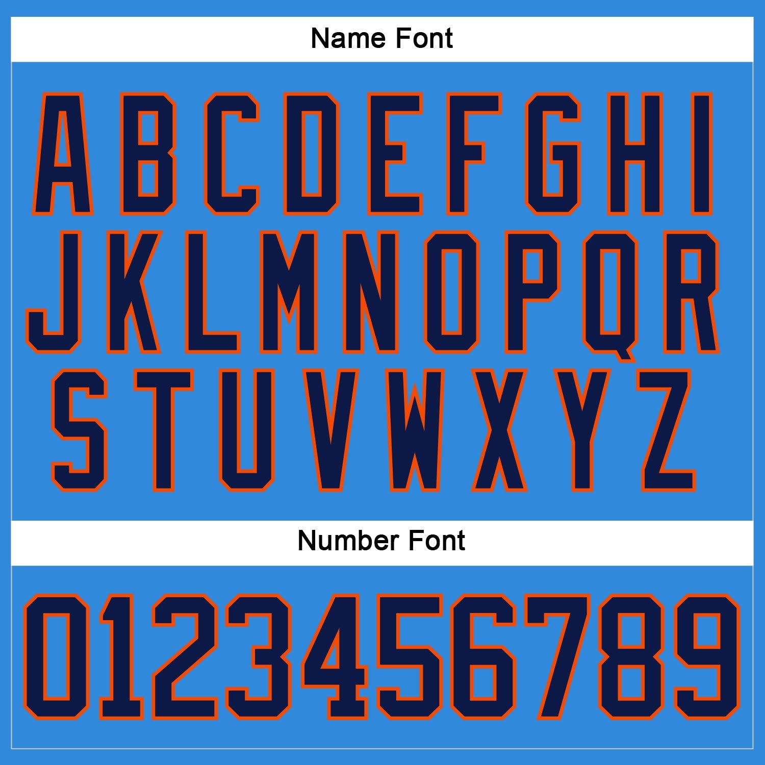 Custom Sky Blue Navy-Orange Hockey Lace Neck Jersey view 5