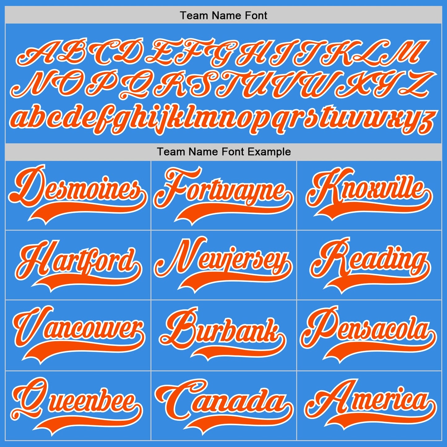 Custom Powder Blue Orange-White Hockey Jersey view 4