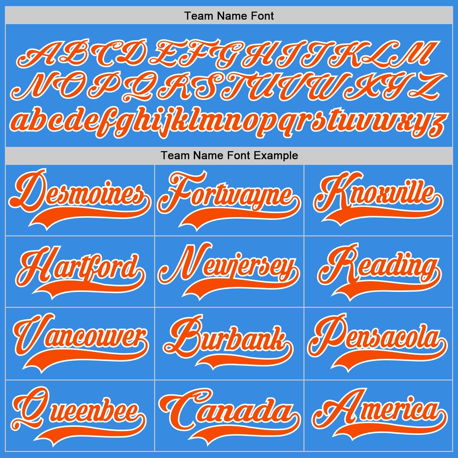 Custom Powder Blue Orange-White Hockey Jersey view 4