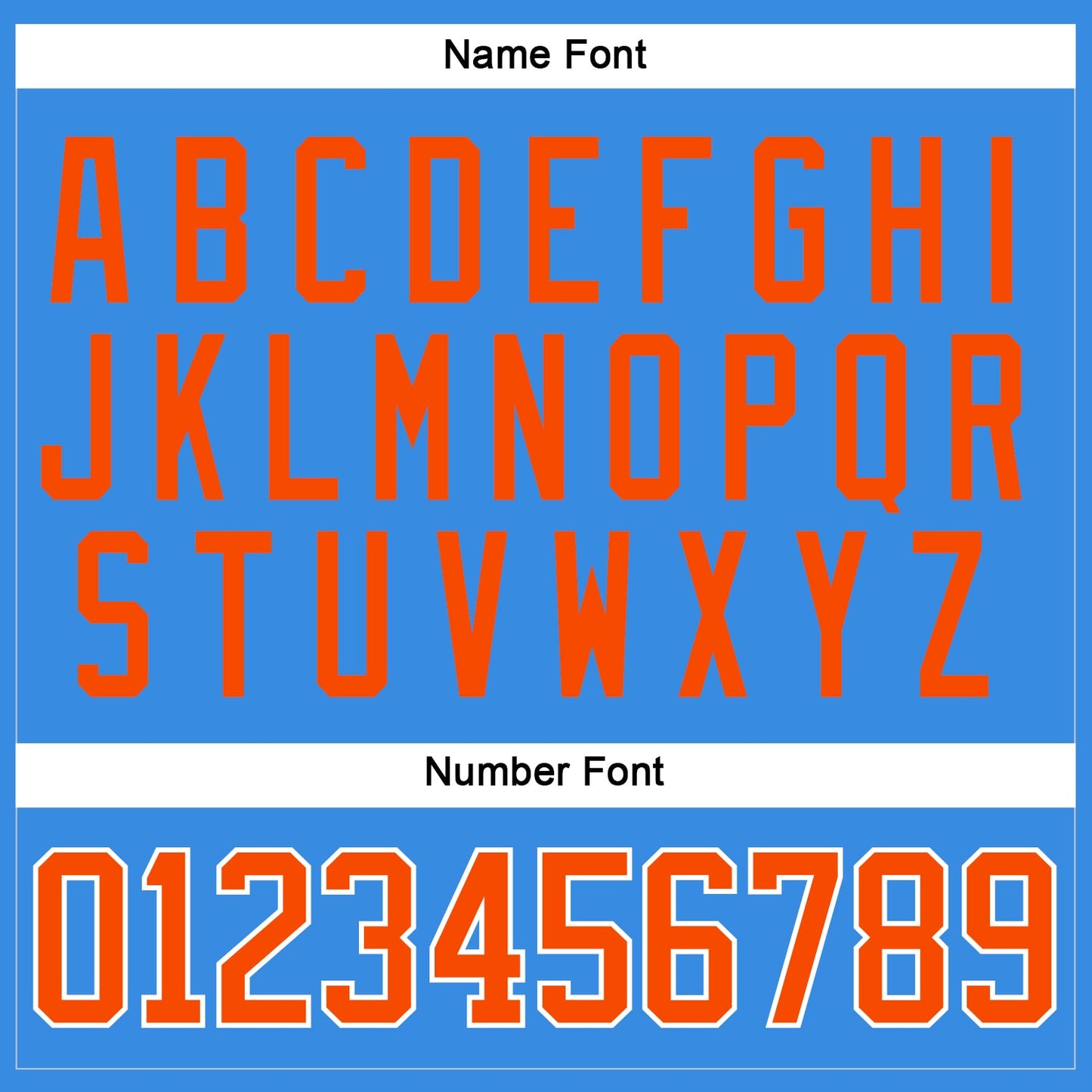 Custom Powder Blue Orange-White Hockey Jersey view 5