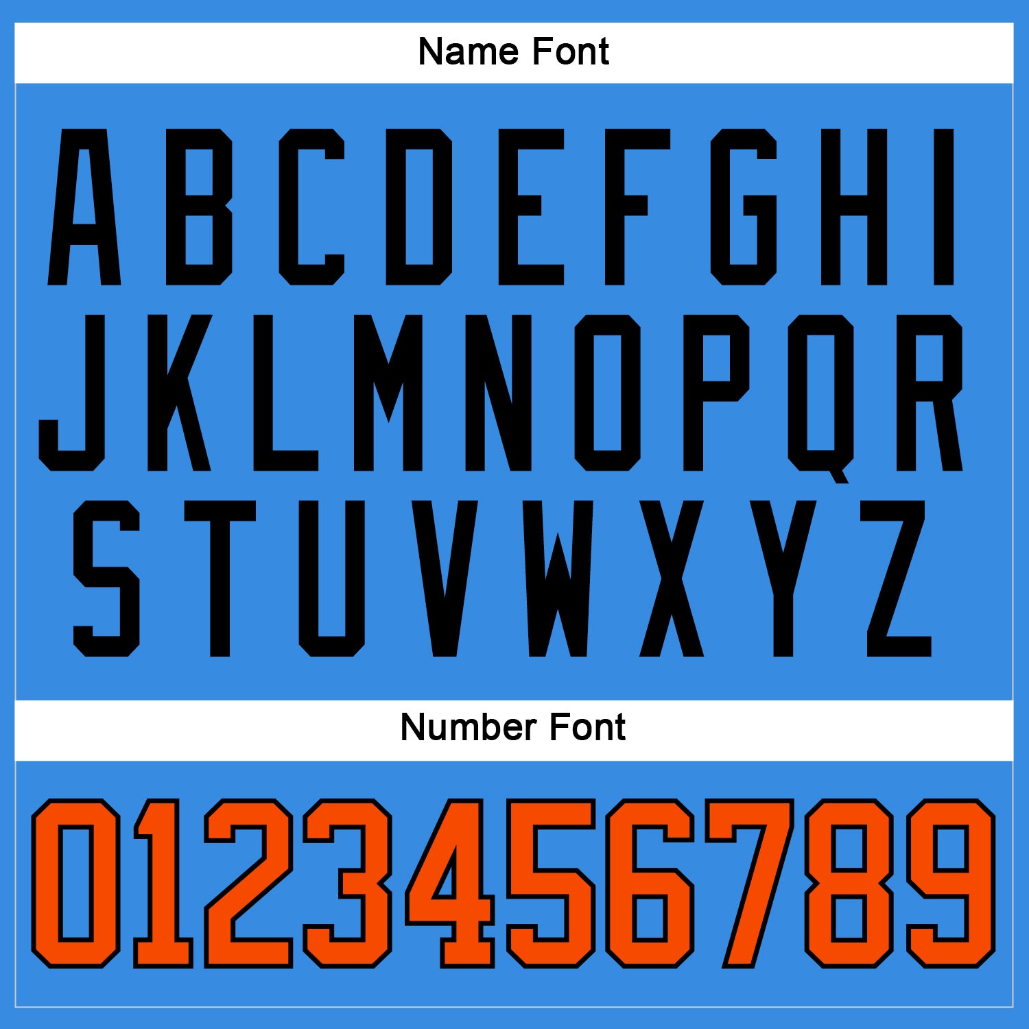 Custom Powder Blue Orange-Black Hockey Jersey view 5