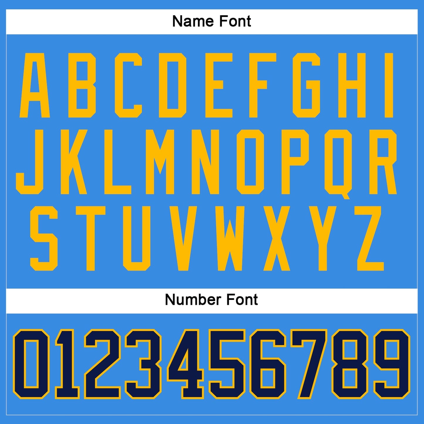 Custom Powder Blue Navy-Gold Hockey Jersey view 5