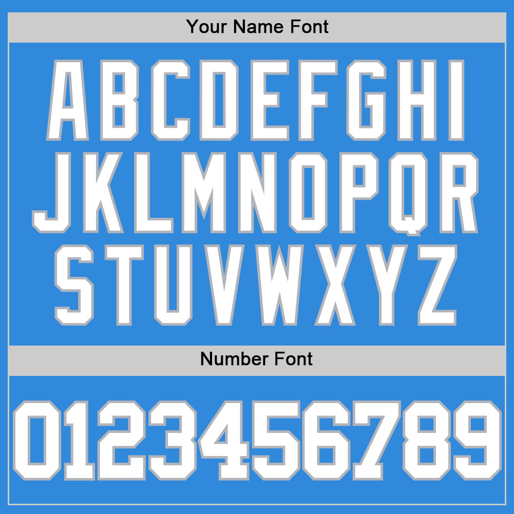 Custom Powder Blue White-Gray Authentic Basketball Jersey view 4