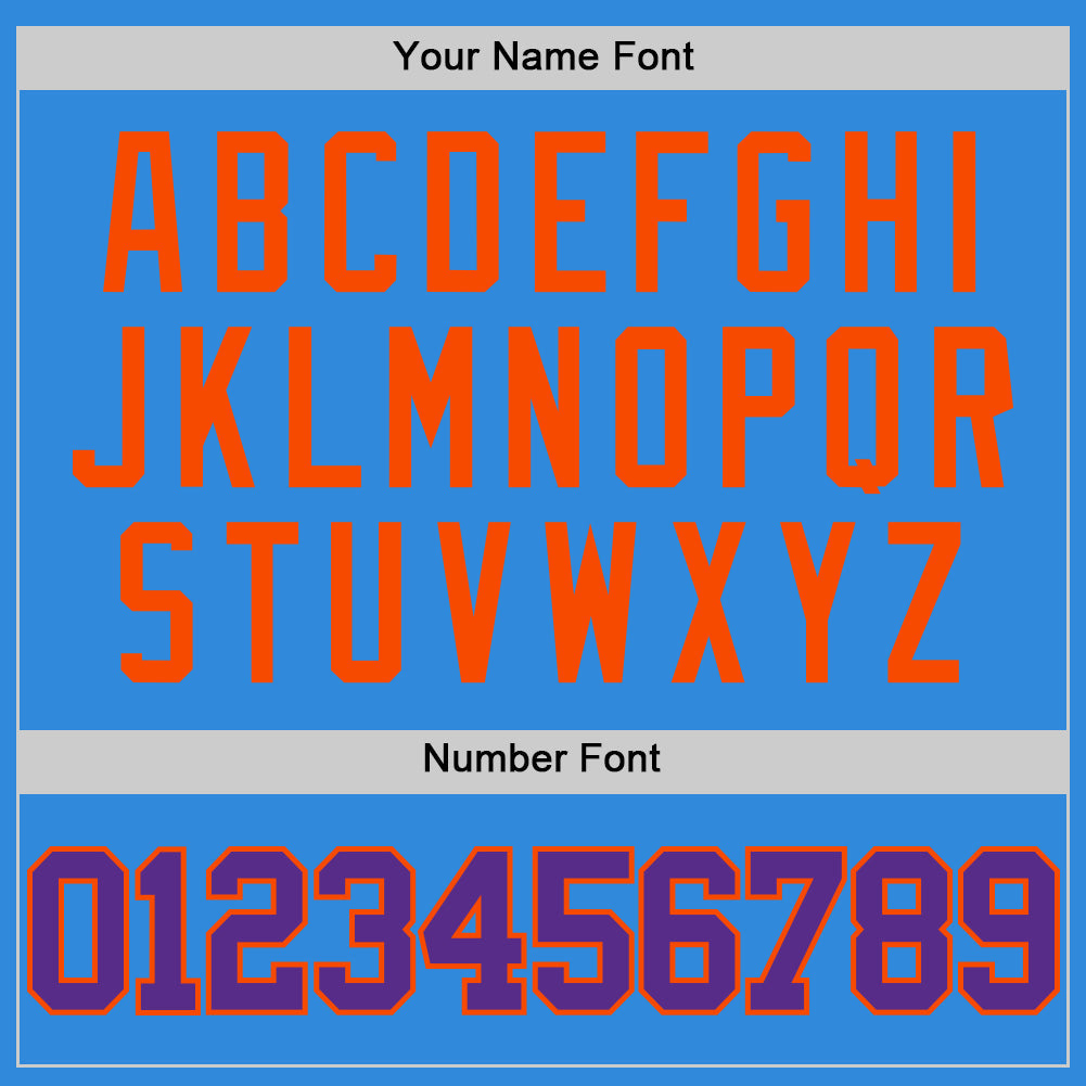 Custom Powder Blue Purple-Orange Authentic Basketball Jersey view 4