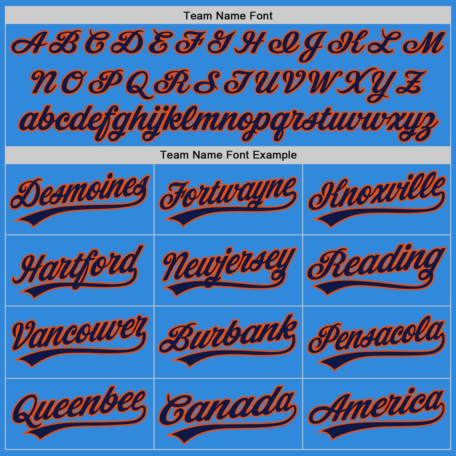 Custom Stitched Powder Blue Navy-Orange Baseball Pullover Sweatshirt Hoodie view 3