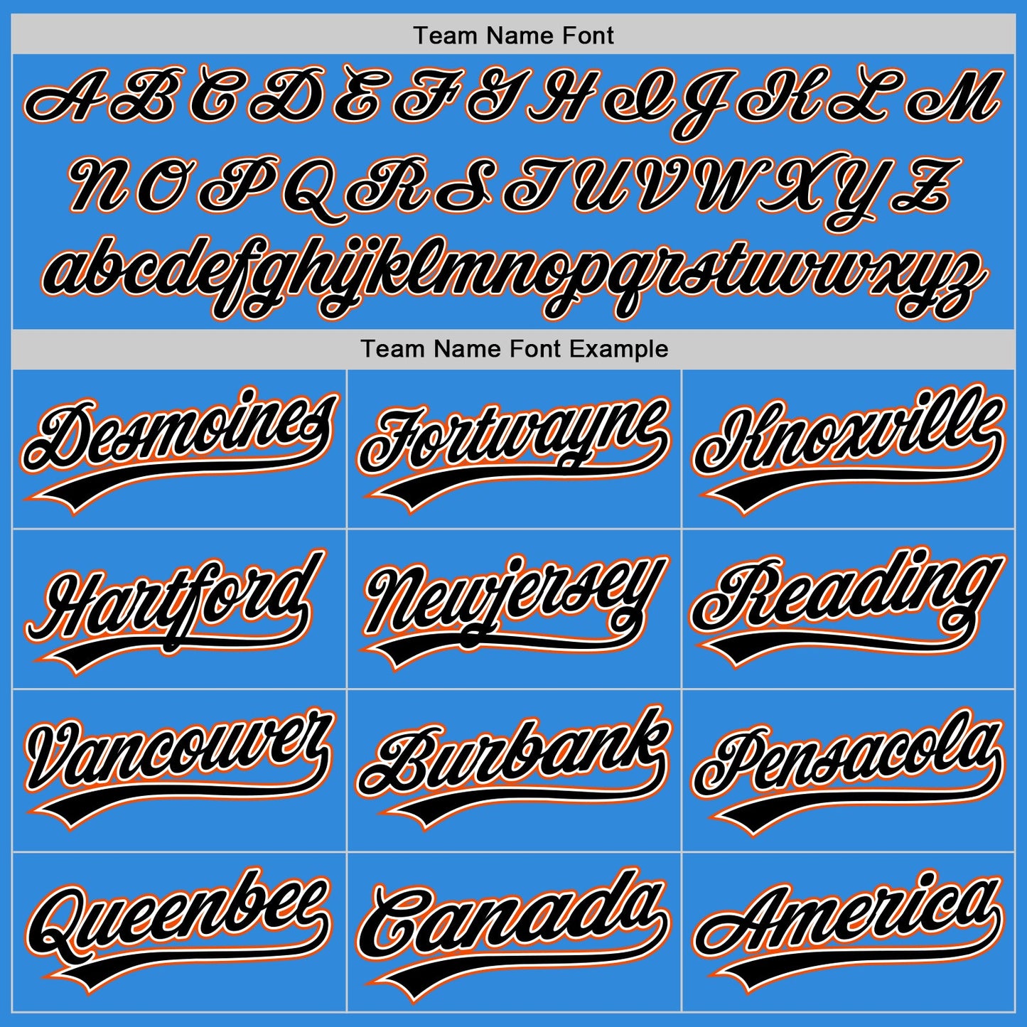 Custom Stitched Powder Blue Black Orange-White Baseball Pullover Sweatshirt Hoodie view 3