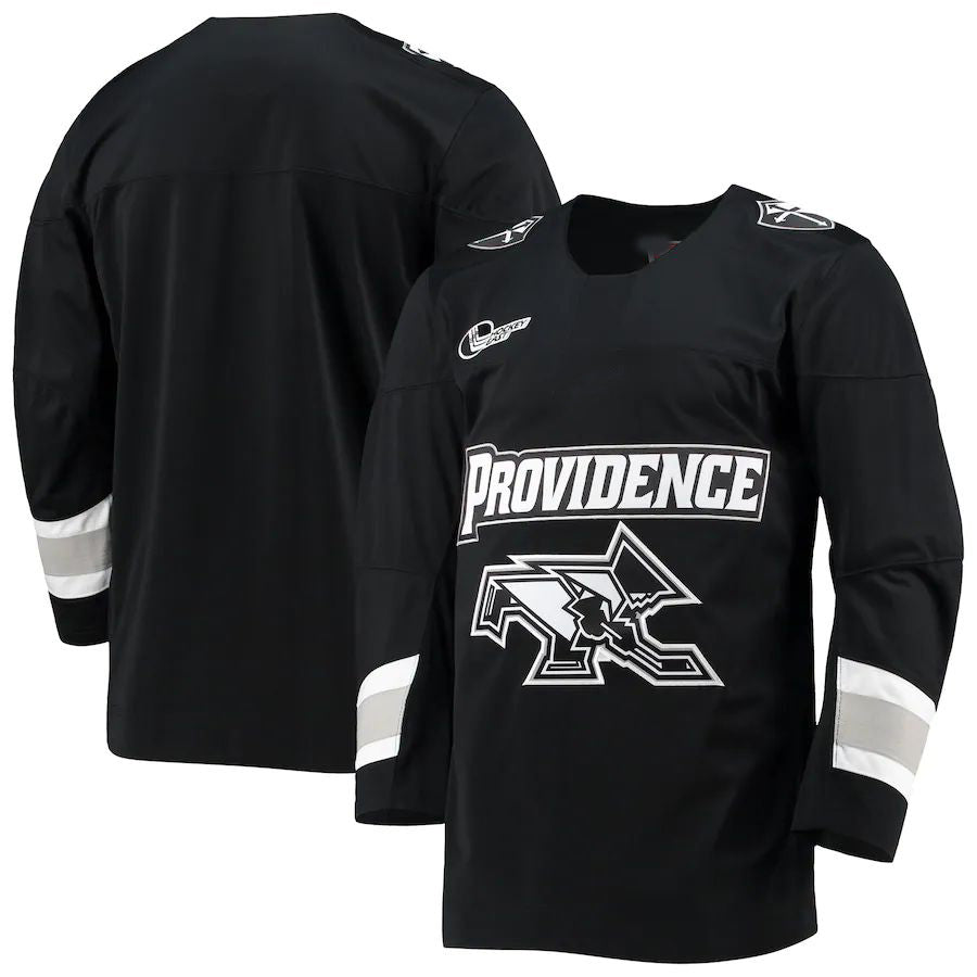 P.Friars Replica Hockey Jersey Black Stitched American College Jerseys - Main View