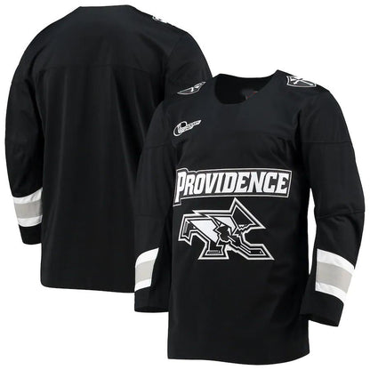 P.Friars Replica Hockey Jersey Black Stitched American College Jerseys - Main View