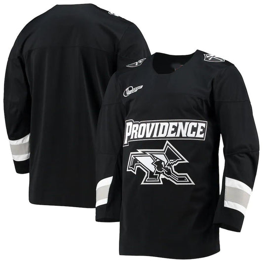 P.Friars Replica Hockey Jersey Black Stitched American College Jerseys - Main View
