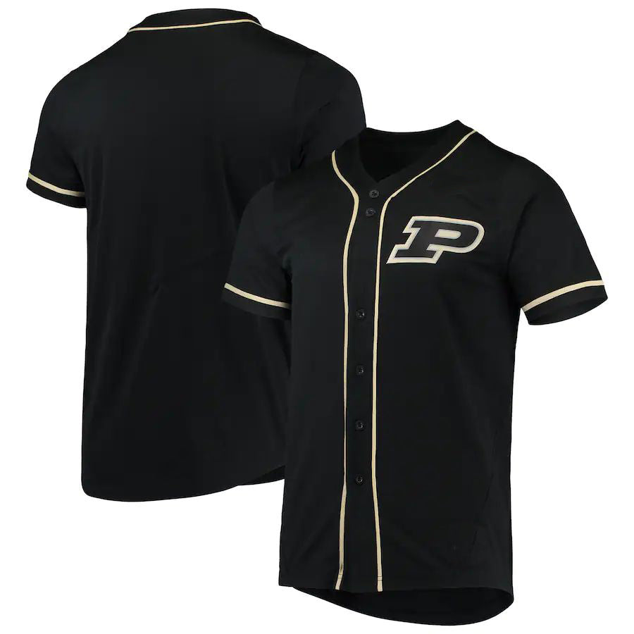 P.Boilermakers Replica Baseball Jersey -Black Stitched American College Jerseys - Main View