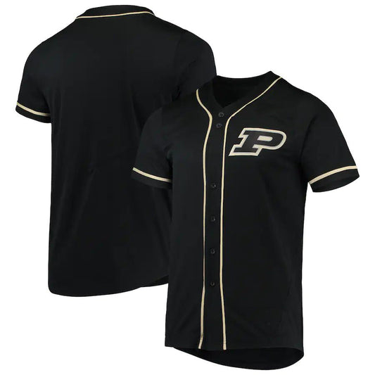 P.Boilermakers Replica Baseball Jersey -Black Stitched American College Jerseys - Main View