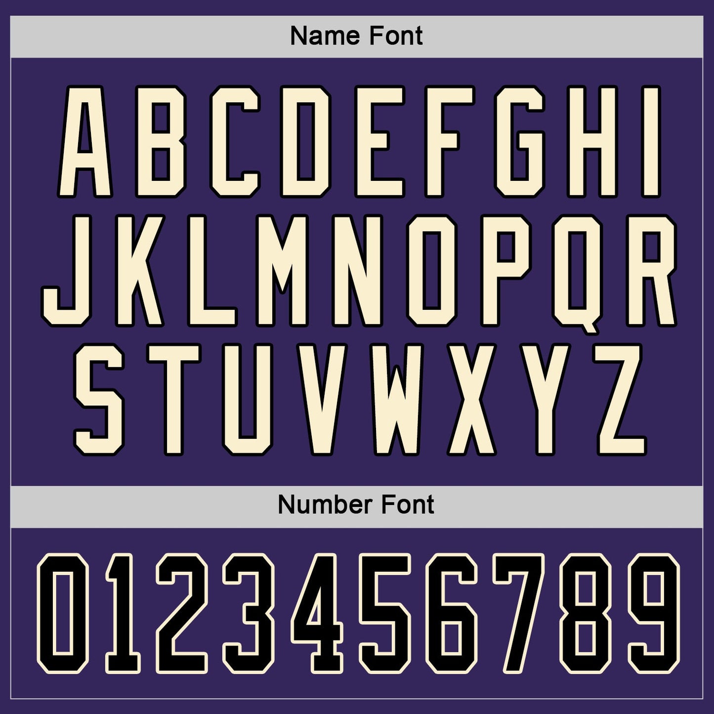Custom Purple Black-Cream Hockey Jersey view 3