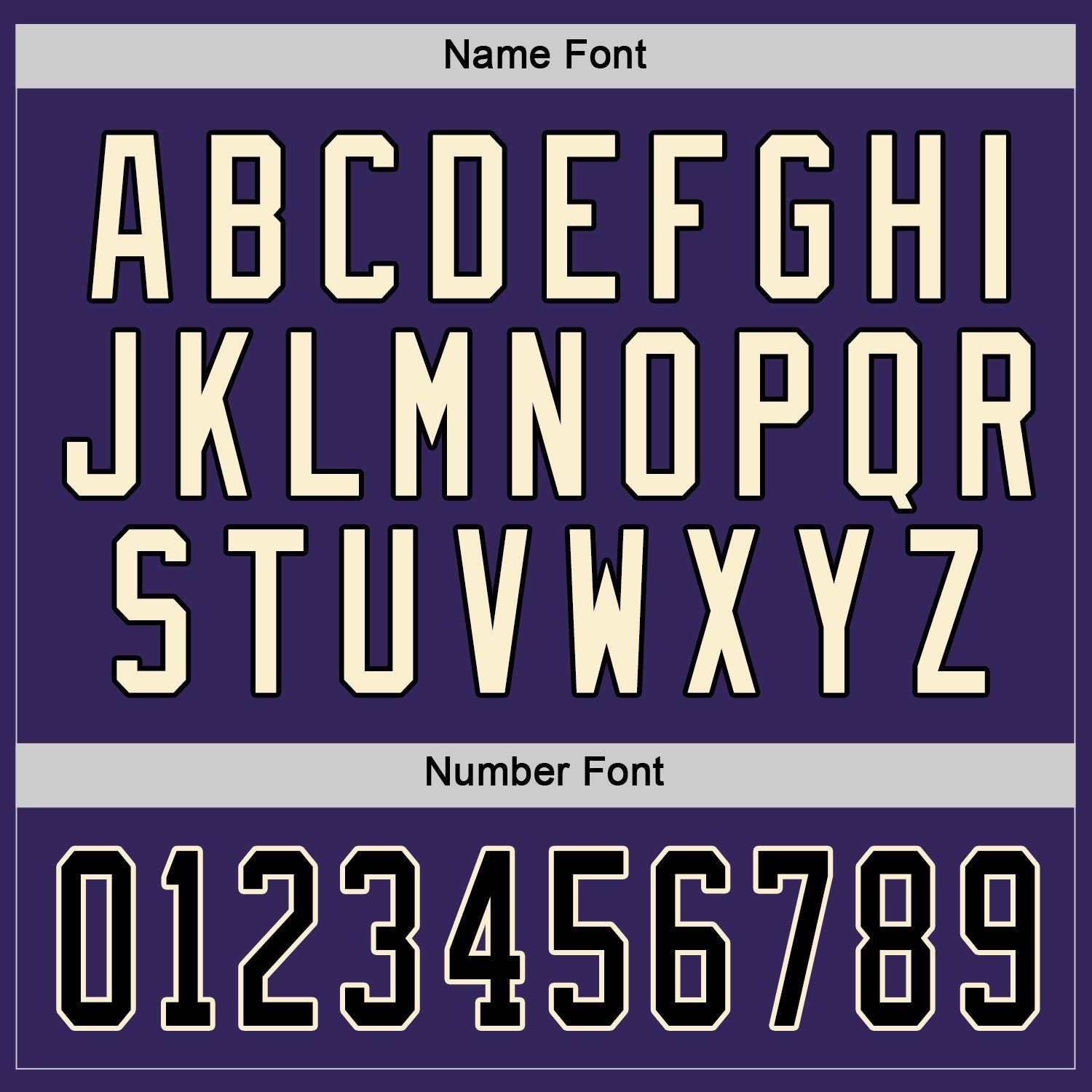 Custom Purple Black-Cream Hockey Jersey view 3