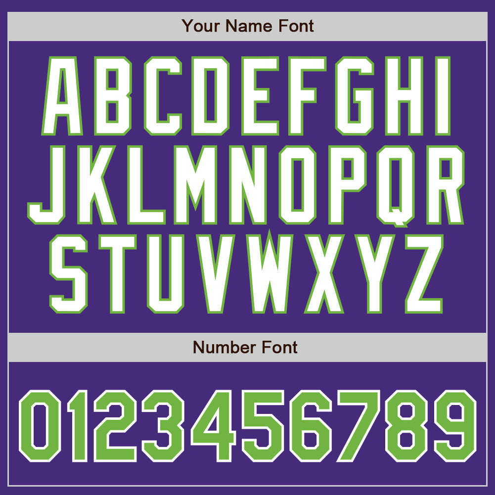 Custom Purple White Pinstripe Neon Green-White Authentic Baseball Jersey view 4
