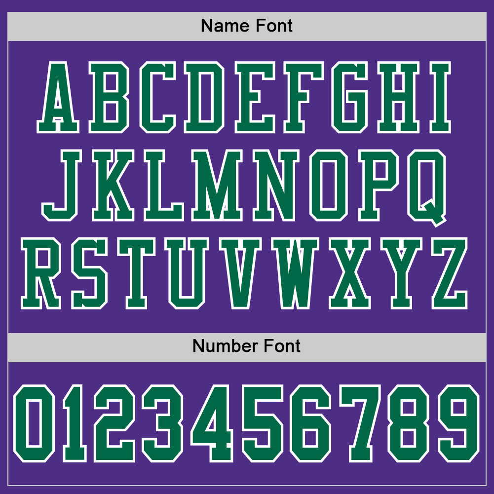 Custom Purple Kelly Green-White Mesh Authentic Football Jersey view 4