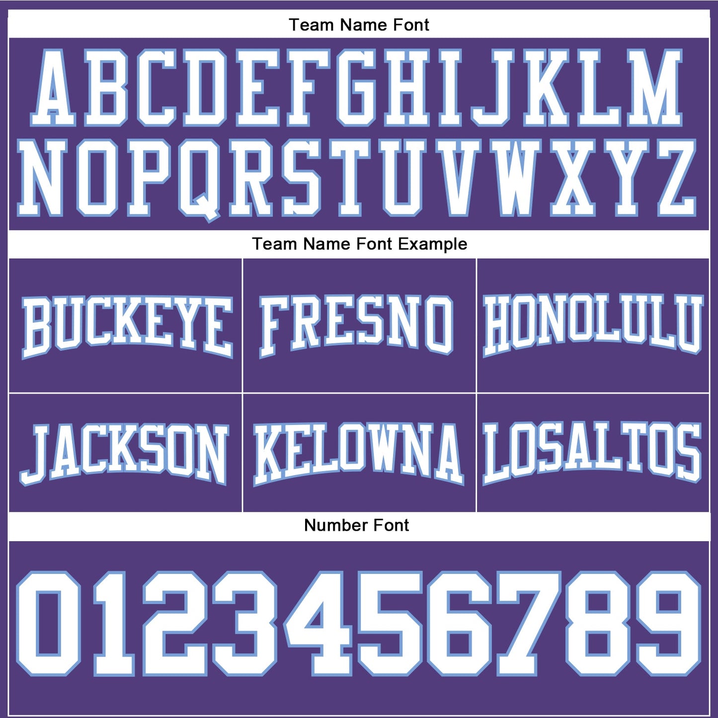 Custom Stitched Purple White-Light Blue Football Pullover Sweatshirt Hoodie view 3