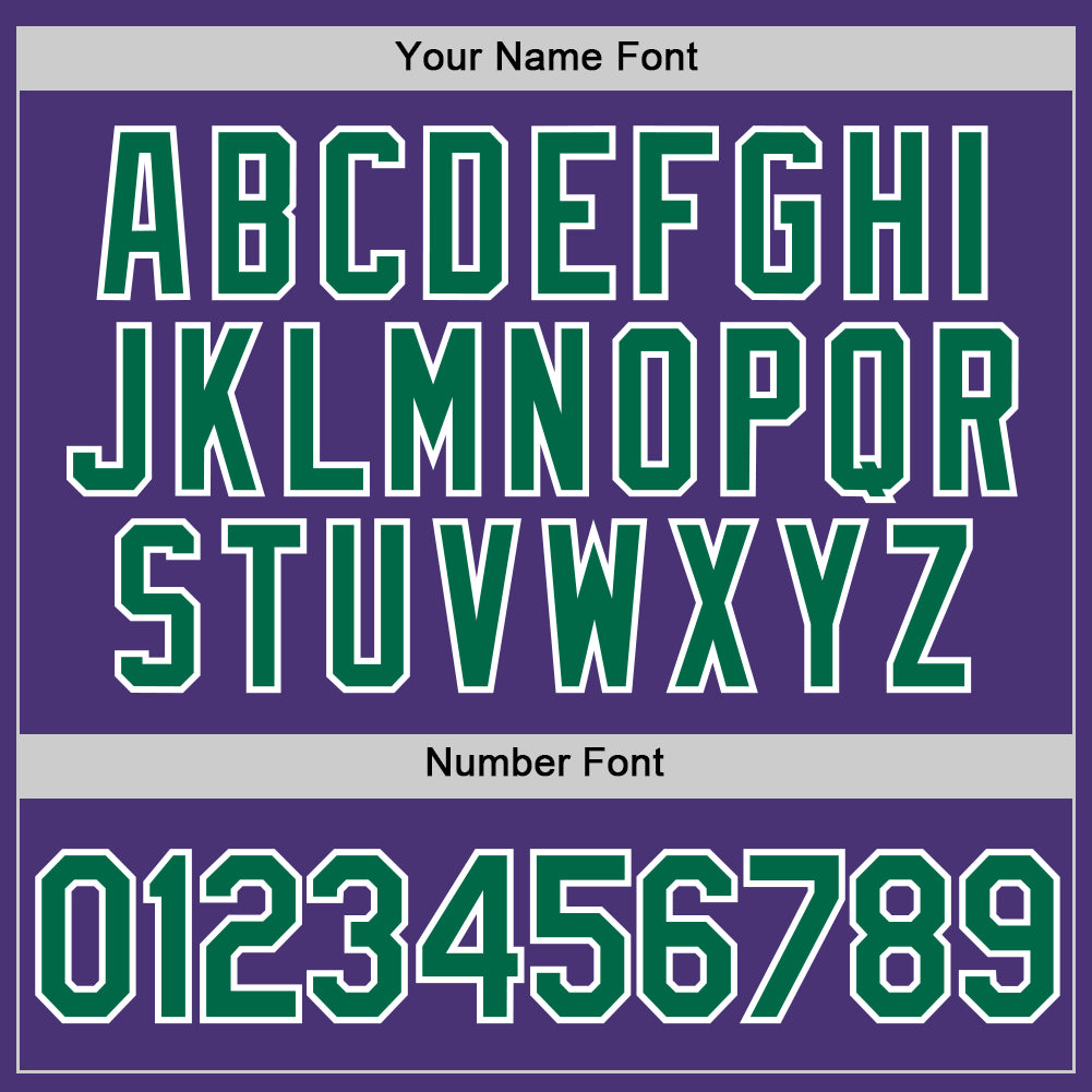 Custom Purple Kelly Green-White Performance T-Shirt view 4