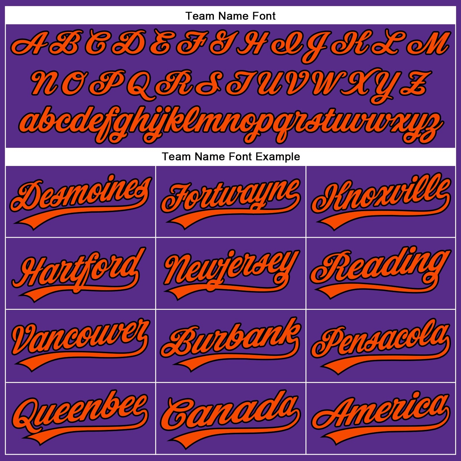 Custom Purple Black Pinstripe Orange Authentic Baseball Jersey view 4