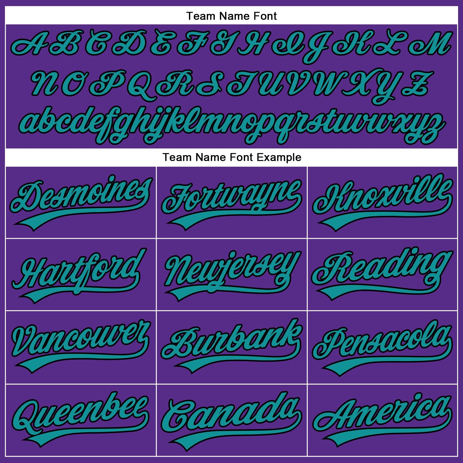 Custom Purple Black Pinstripe Teal Authentic Baseball Jersey view 4
