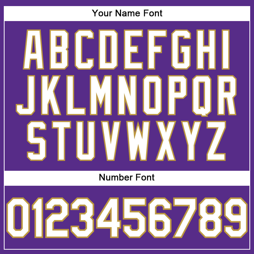 Custom Purple White-Old Gold Performance T-Shirt view 4