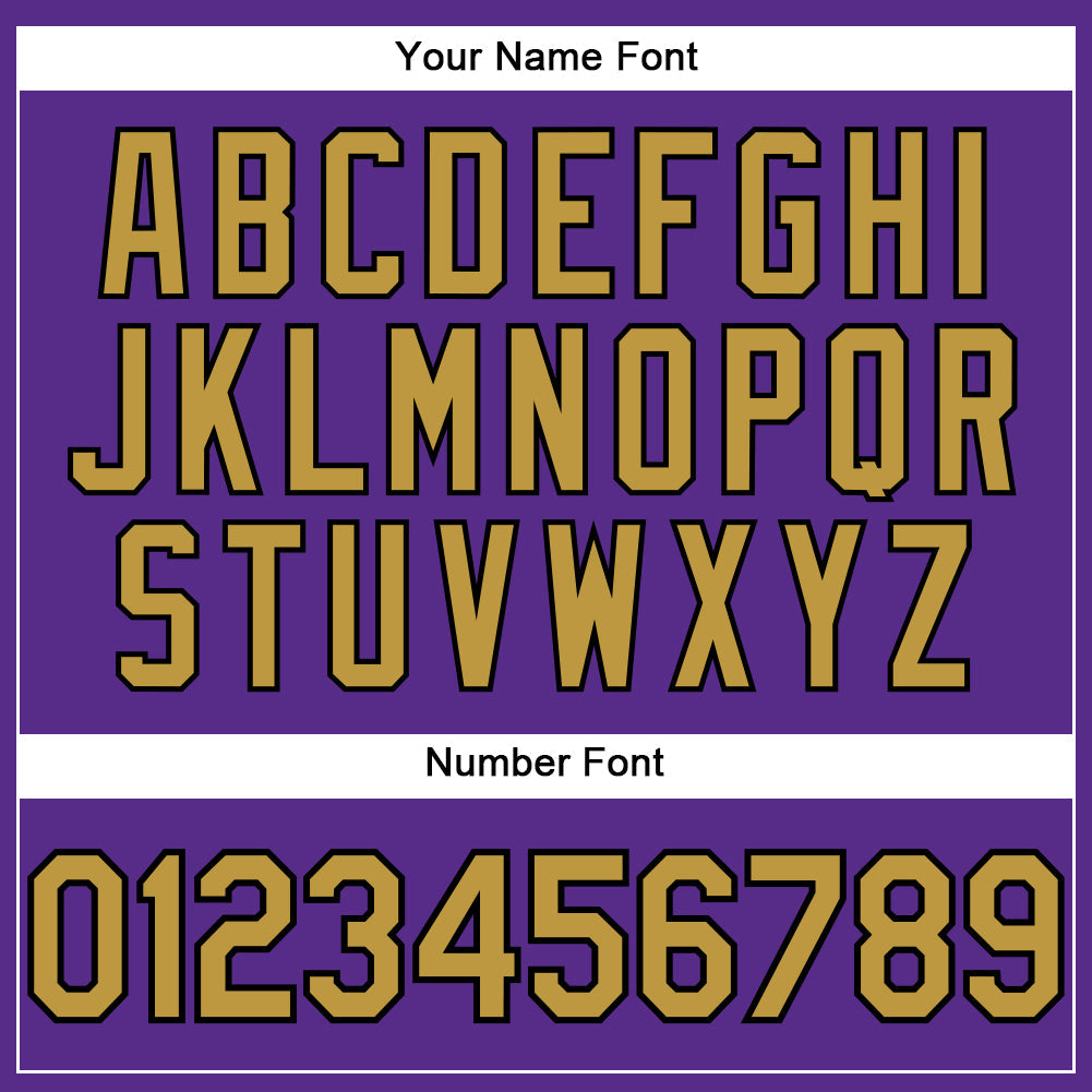 Custom Purple Old Gold-Black Performance T-Shirt view 4