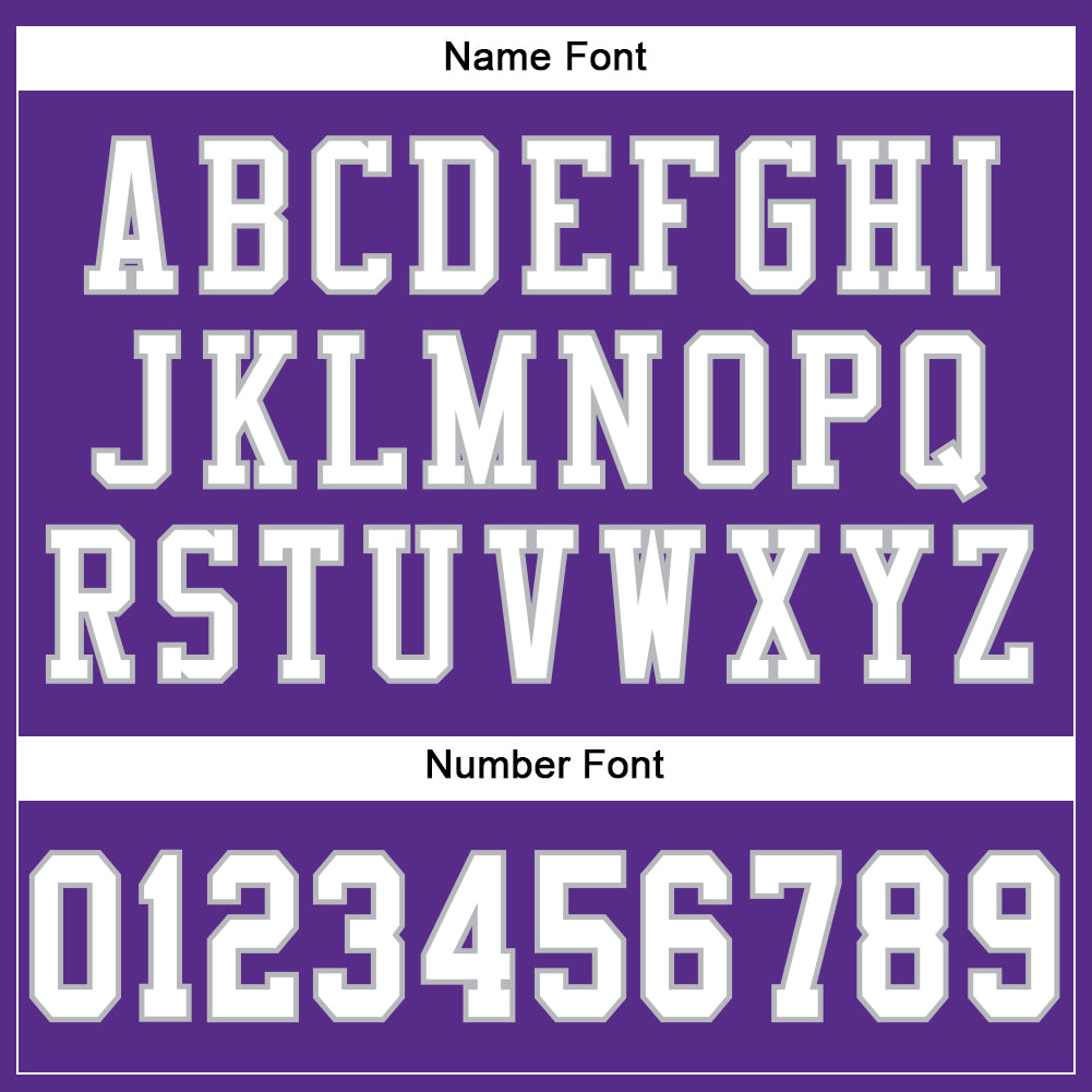 Custom Purple White-Gray Mesh Authentic Football Jersey view 4