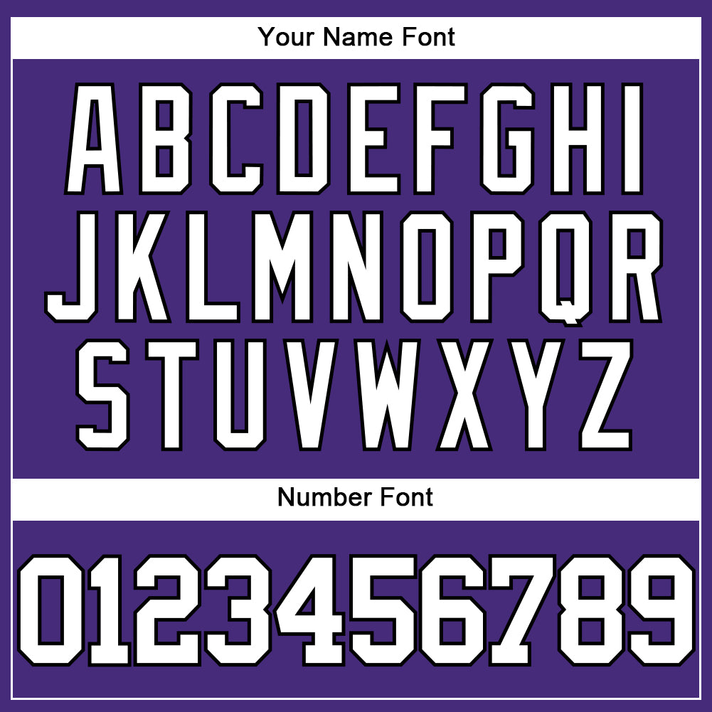 Custom Purple White-Black Authentic Baseball Jersey view 5