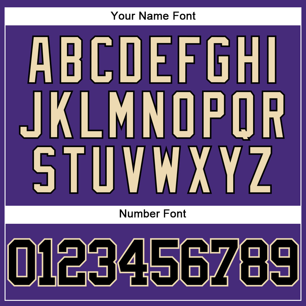 Custom Purple Black-City Cream Authentic Baseball Jersey view 5
