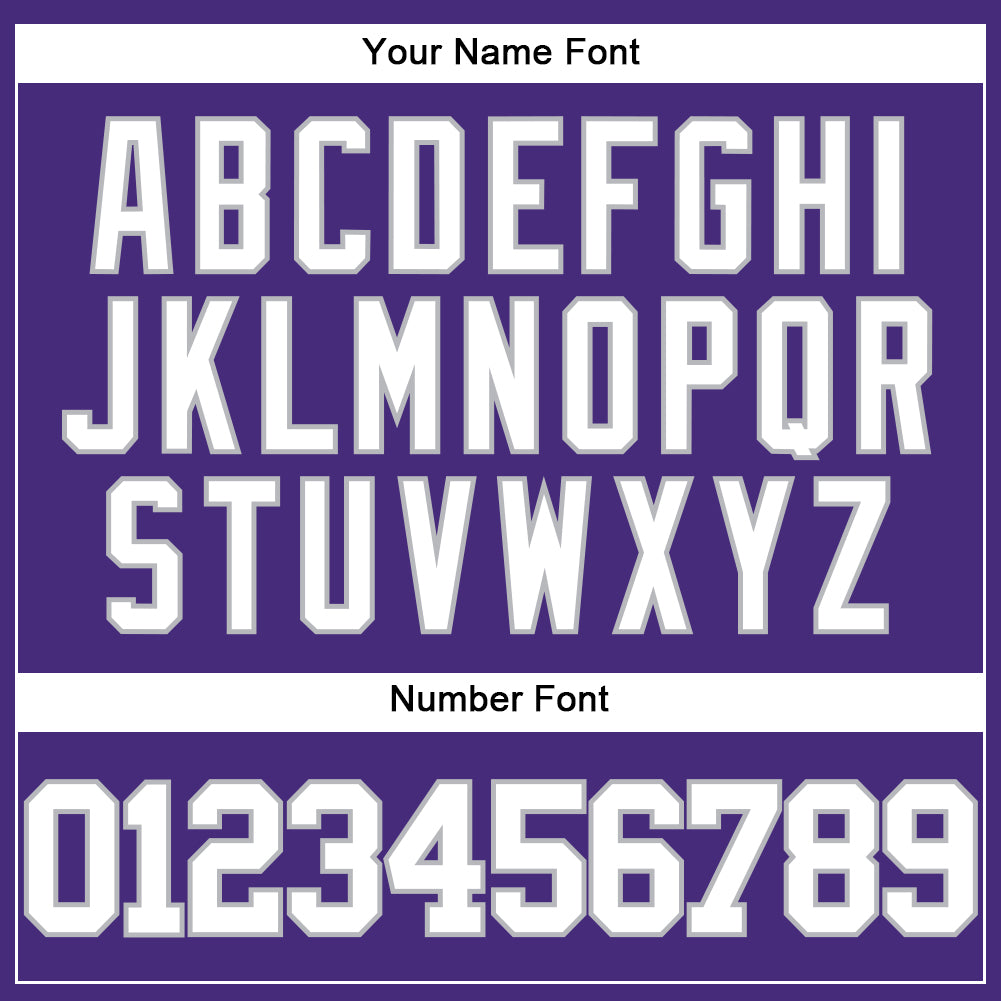 Custom Purple White-Gray Authentic Baseball Jersey view 5