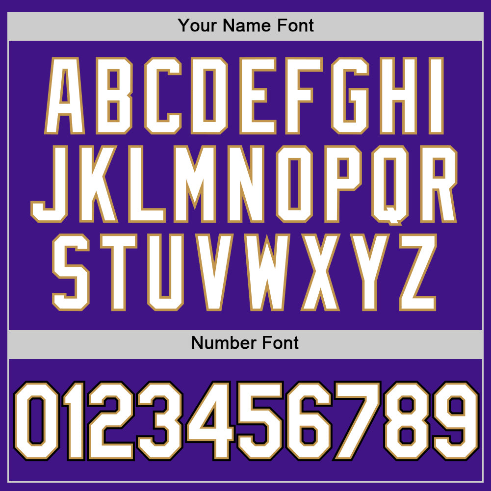 Custom Purple Old Gold-Black Authentic Throwback Baseball Jersey view 5
