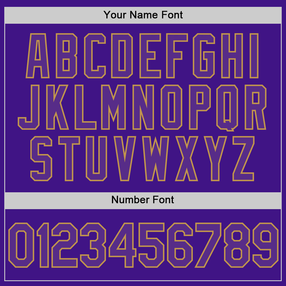 Custom Purple Old Gold-Black Authentic Throwback Baseball Jersey view 5