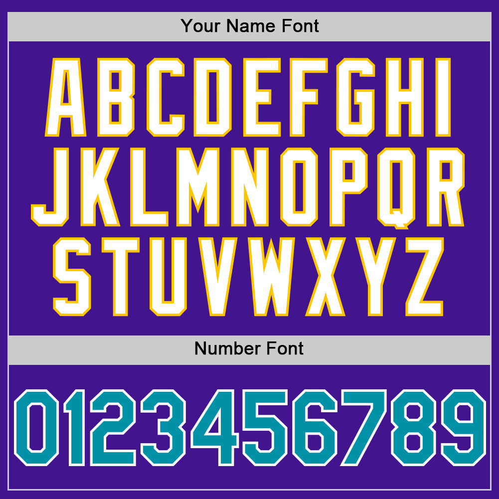 Custom Purple Teal-Yellow Mesh Authentic Throwback Baseball Jersey view 5