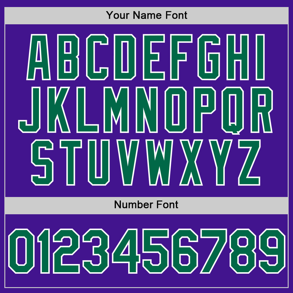 Custom Purple Kelly Green-White Mesh Authentic Throwback Baseball Jersey view 5
