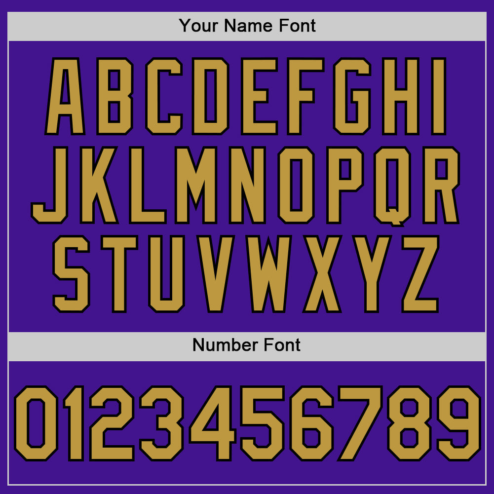 Custom Purple Old Gold-Black Mesh Authentic Throwback Baseball Jersey view 5