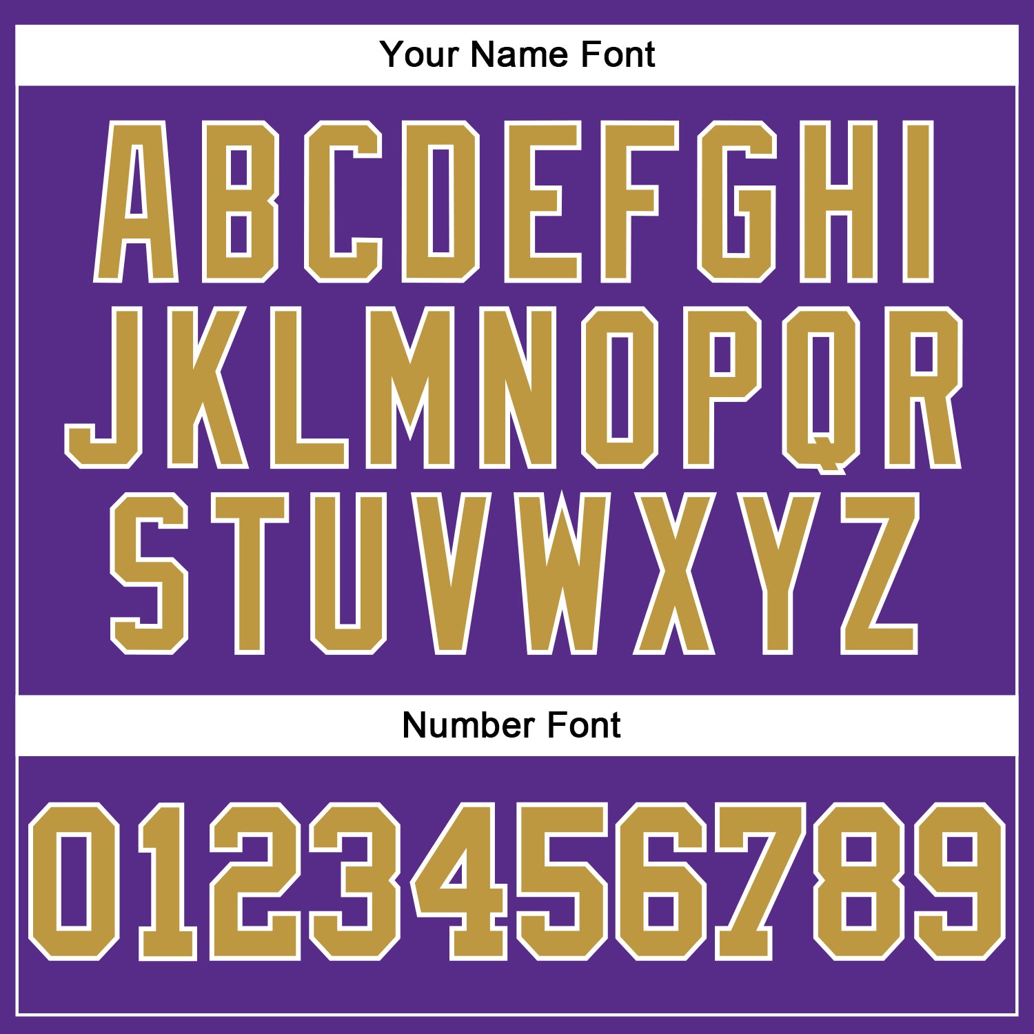 Custom Purple Old Gold-White Authentic Football Jersey view 5