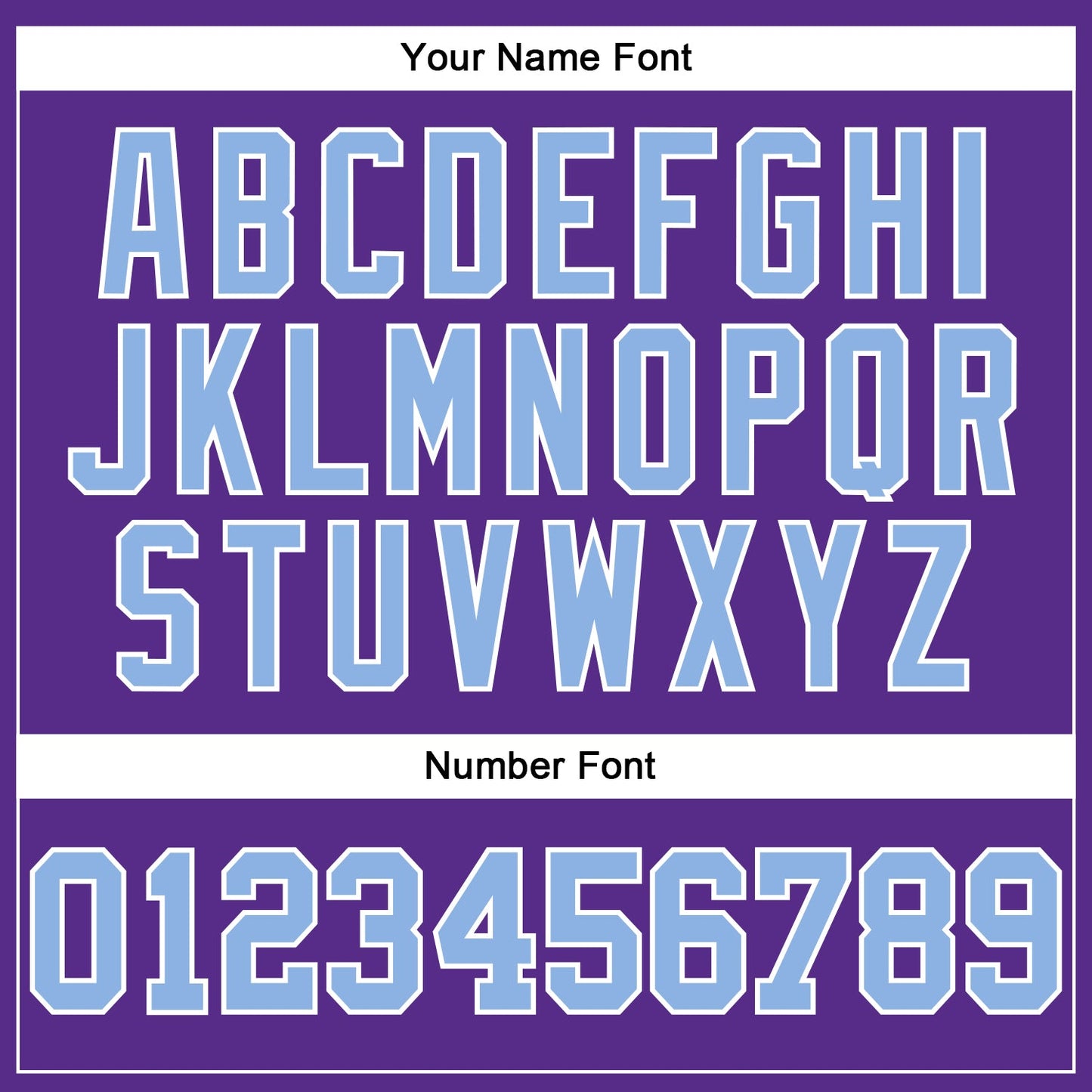 Custom Purple Light Blue-White Authentic Football Jersey view 5