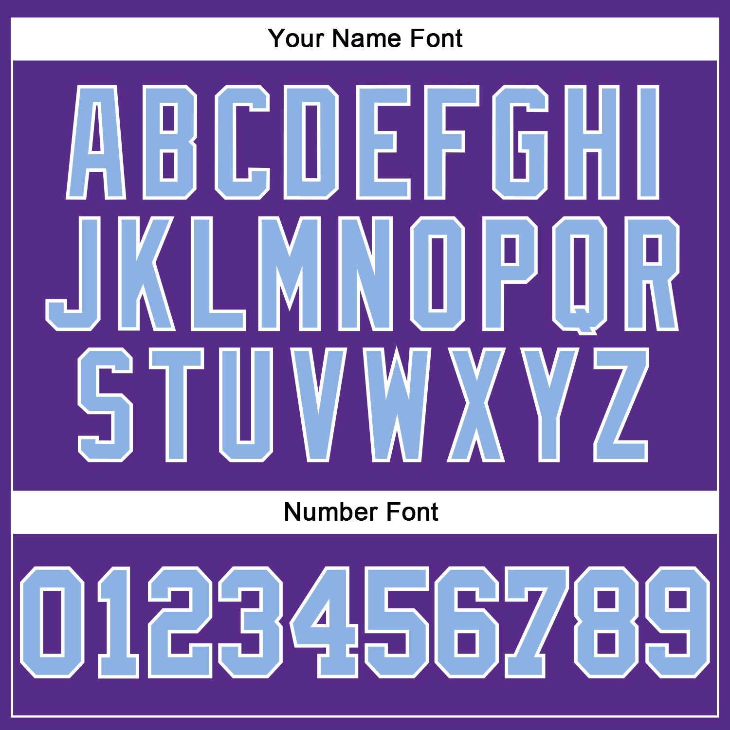 Custom Purple Light Blue-White Authentic Football Jersey view 5