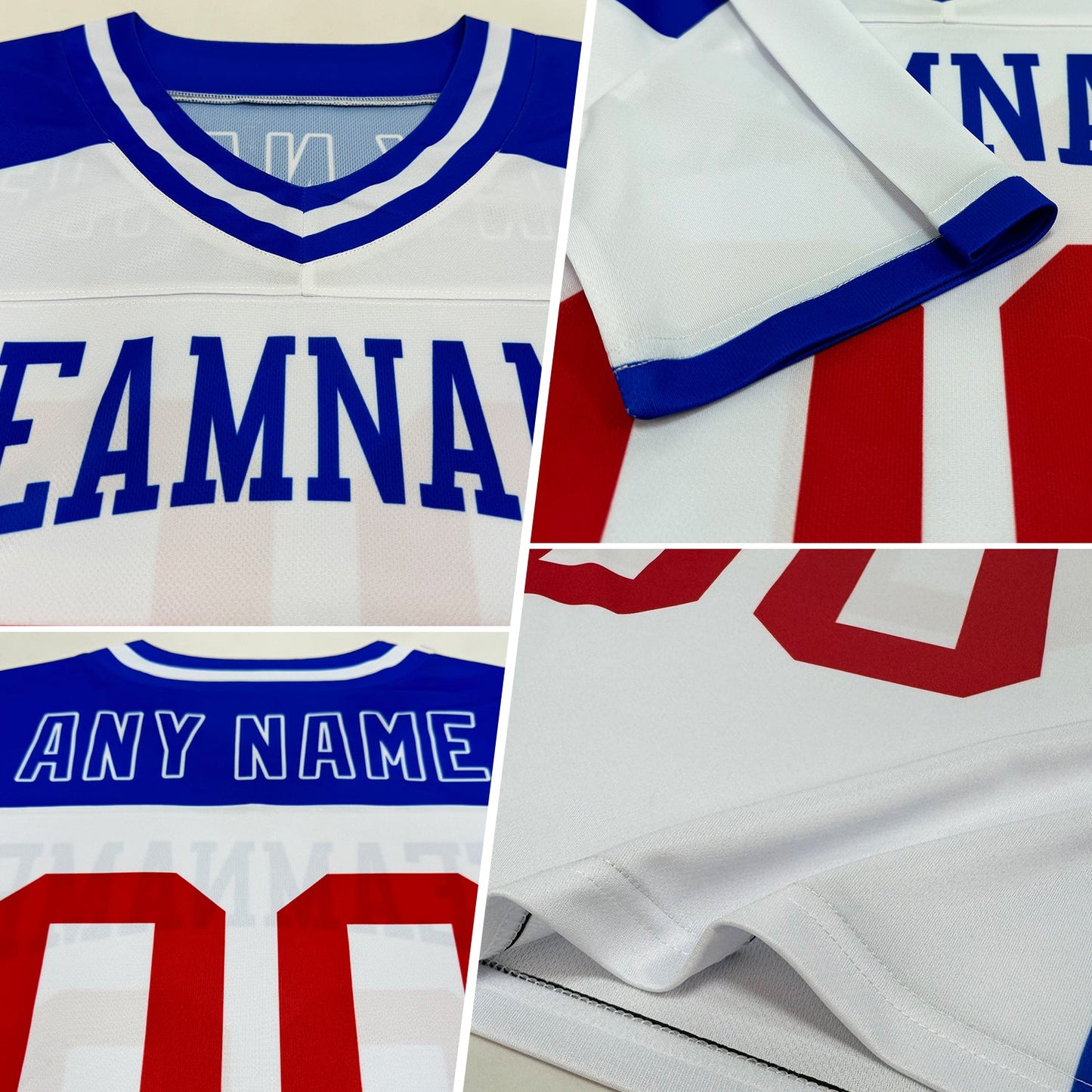 Custom Purple Gray-White Authentic Football Jersey view 2