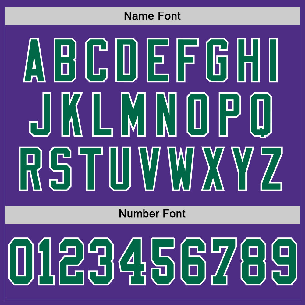 Custom Purple Kelly Green-White Mesh Authentic Throwback Football Jersey view 4