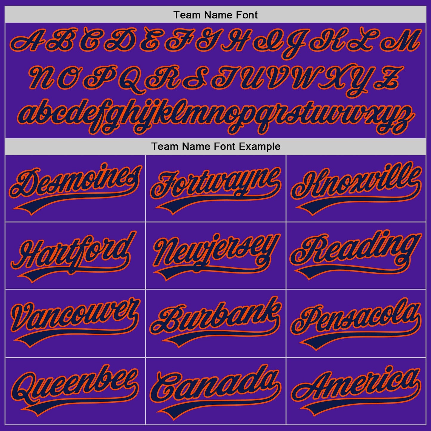 Custom Purple Navy-Orange Authentic Throwback Baseball Jersey view 4