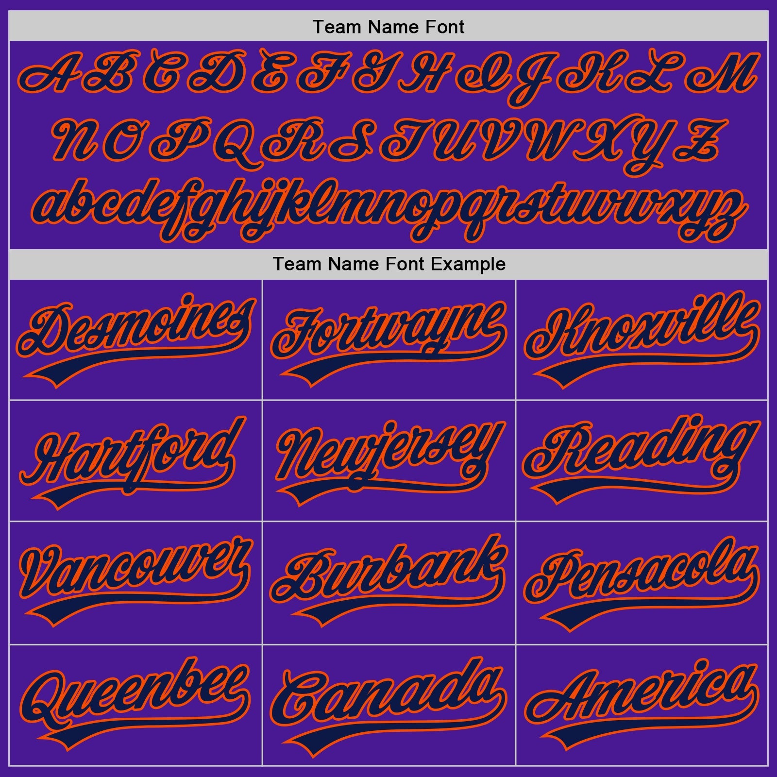 Custom Purple Navy-Orange Authentic Throwback Baseball Jersey view 4