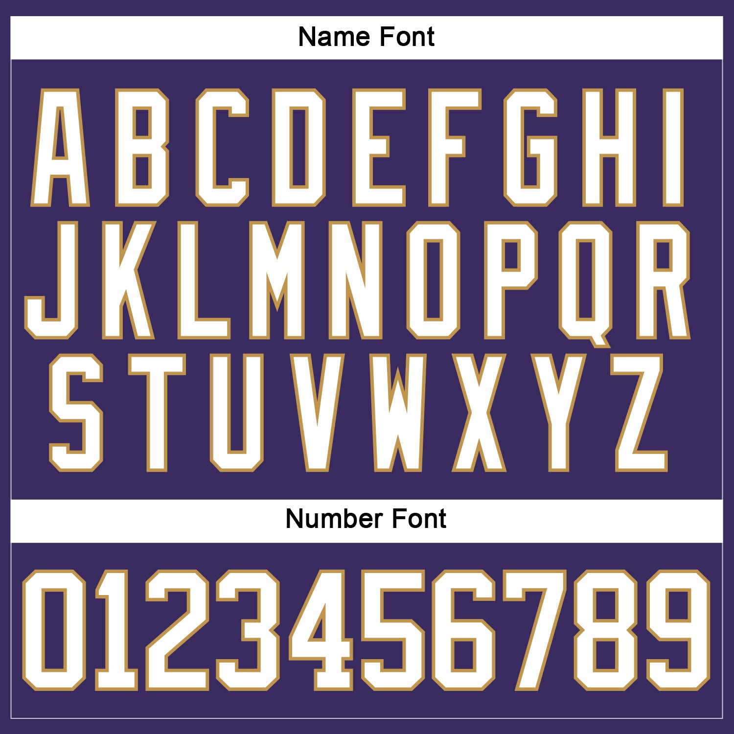 Custom Purple White-Old Gold Hockey Jersey view 5