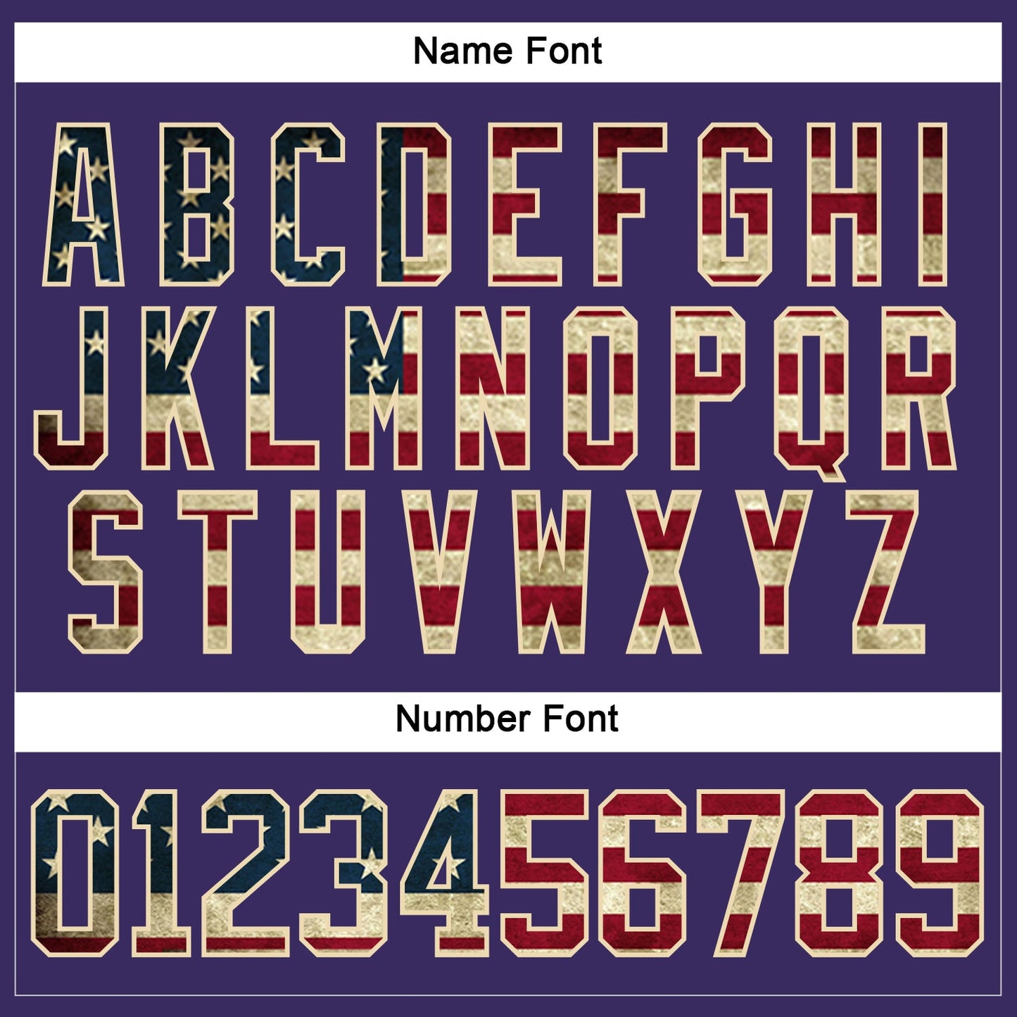 Custom Purple Vintage USA Flag Cream-Black Hockey Jersey view 5