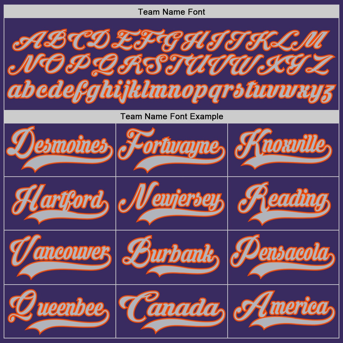 Custom Purple Gray-Orange Hockey Jersey view 4