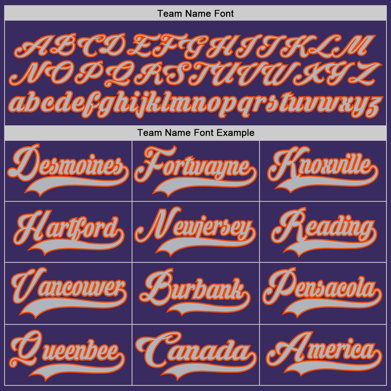 Custom Purple Gray-Orange Hockey Jersey view 4