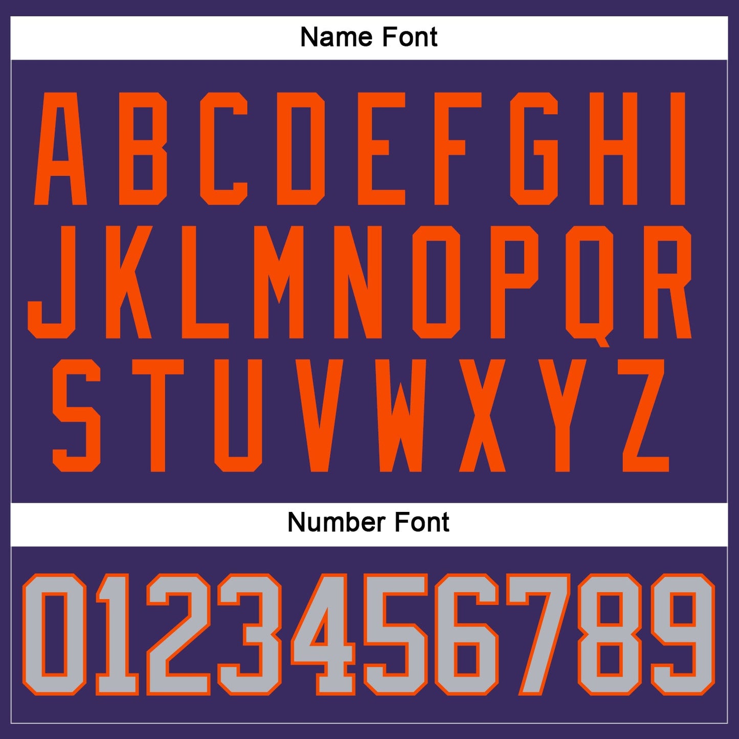Custom Purple Gray-Orange Hockey Jersey view 5