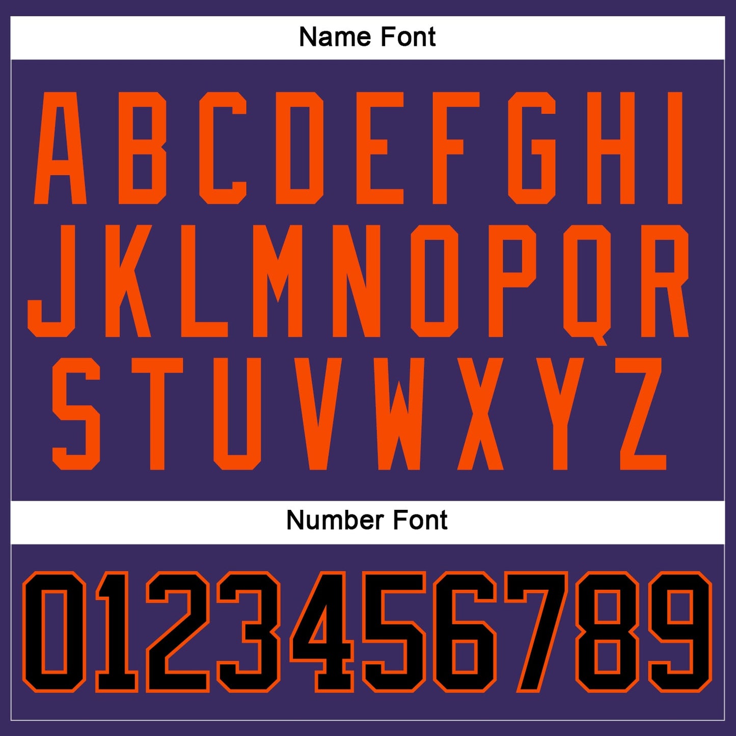 Custom Purple Black-Orange Hockey Jersey view 5